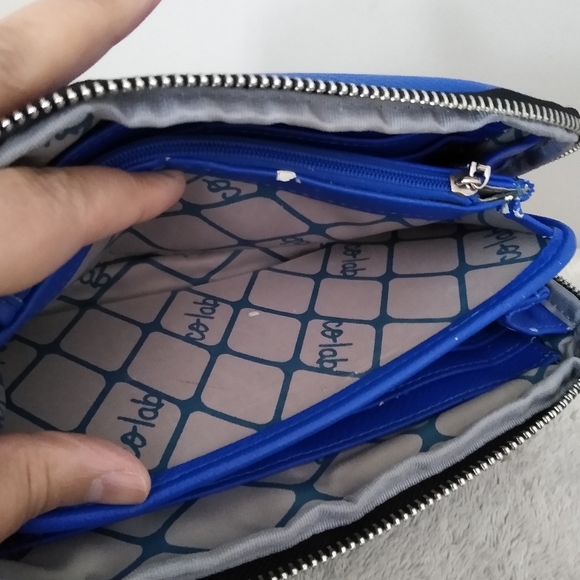 Co-lab Royal Blue Grained Clutch Purse - Picture 11 of 14